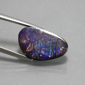 9,17 ctw natürlicher Mehrfarbig Ammolith, Ausgefallene Form, Lichtundurchlässig