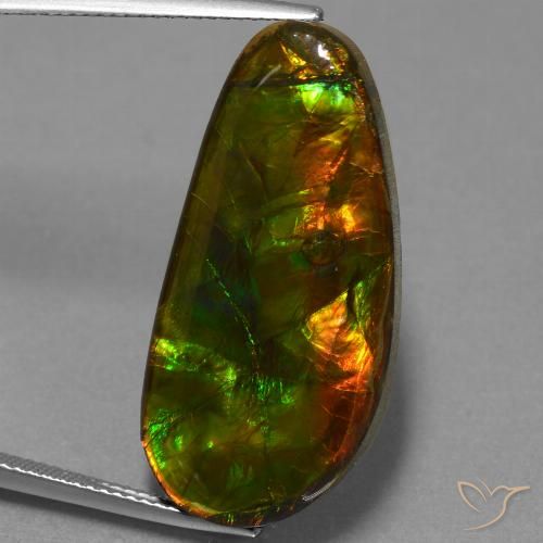 21.09ct Natürlicher Mehrfarbig Ammolith, Fantasie, Lichtundurchlässig