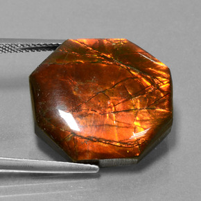 9,17 ctw natürlicher Mehrfarbig Ammolit, Smaragdschliff, Lichtundurchlässig