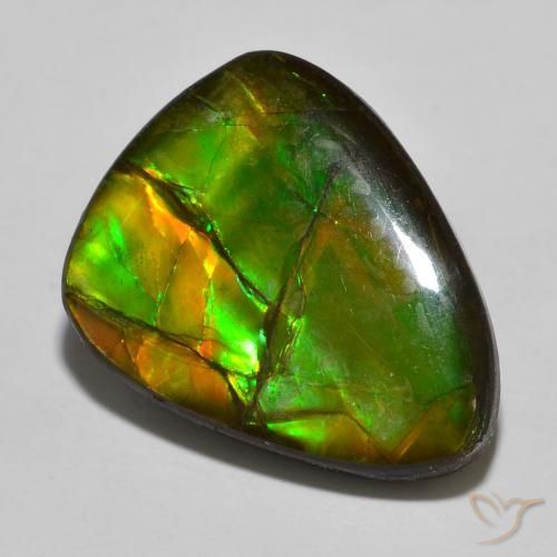 16.39ct Natürlicher Mehrfarbig Ammolith, Birnenform, Lichtundurchlässig