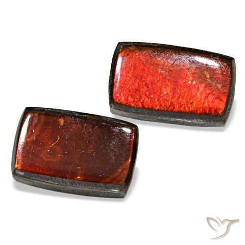 3,16 ct natürliche Mehrfarbig Ammolit-Edelsteine, Baguette, Lichtundurchlässig