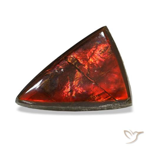 3.12ct Mehrfarbiger Ammolit, Trillion, Transparent
