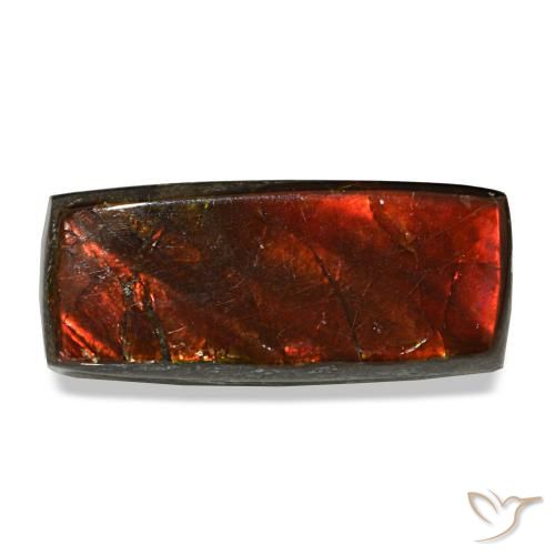 3.83ct Mehrfarbiger Ammolit, Baguette, Lichtundurchlässig