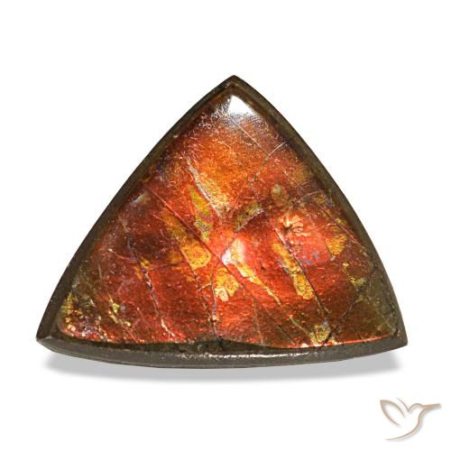 3.33ct Mehrfarbiger Ammolit, Trillion, Lichtundurchlässig