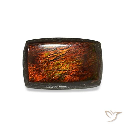 1.43ct Mehrfarbiger Ammolit, Baguette, Lichtundurchlässig