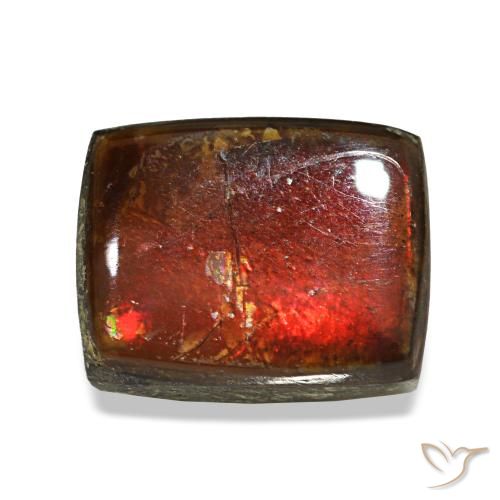 2.38ct Mehrfarbiger Ammolit, Baguette, Lichtundurchlässig