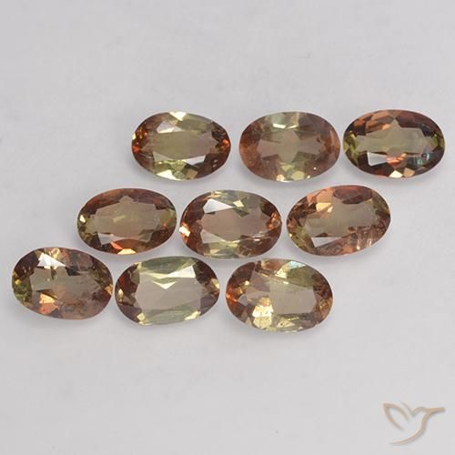 3.33 ct natürliche Mehrfarbig Andalusit-Edelsteine, Oval, VS-SI
