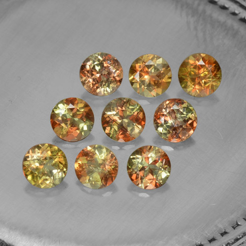 2,40 ct natürliche mehrfarbiger Andalusit-Edelsteine, Rundschliff, VS-SI