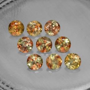 2,40 ct natürliche mehrfarbiger Andalusit-Edelsteine, Rundschliff, VS-SI