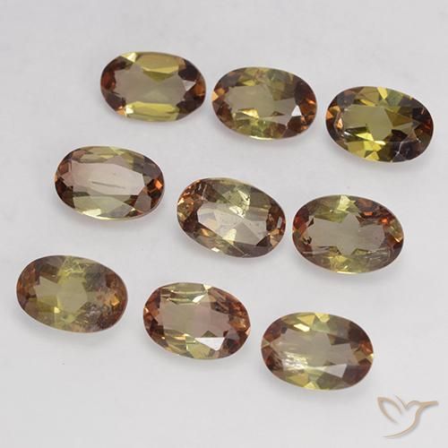 3.74 ct natürliche Mehrfarbig Andalusit-Edelsteine, Oval, VS-SI
