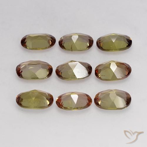 3.74 ct natürliche Mehrfarbig Andalusit-Edelsteine, Oval, VS-SI
