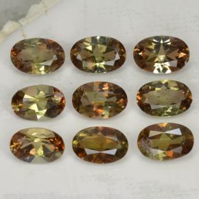 3,64 ct natürliche mehrfarbiger Andalusit-Edelsteine, Oval Schliff, VS-SI