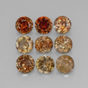 2,34 ct natürliche mehrfarbiger Andalusit-Edelsteine, Rundschliff, VS-SI