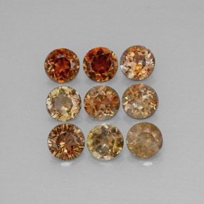 2,34 ct natürliche mehrfarbiger Andalusit-Edelsteine, Rundschliff, VS-SI