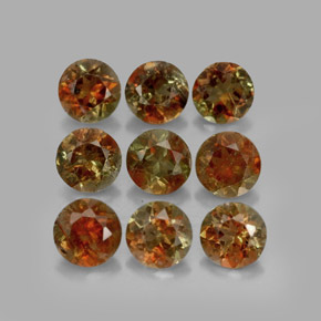 2,28 ct natürliche mehrfarbiger Andalusit-Edelsteine, Rundschliff, VS