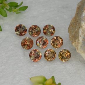 2,25 ct natürliche mehrfarbiger Andalusit-Edelsteine, Rundschliff, VS
