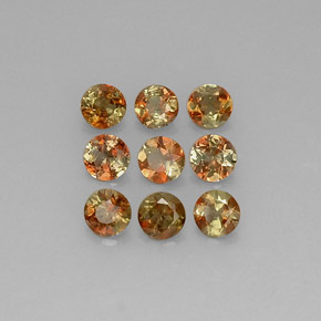 2,09 ct natürliche mehrfarbiger Andalusit-Edelsteine, Rundschliff, VS