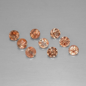 2,16 ct natürliche orangefarbener Andalusit-Edelsteine, Rundschliff, VS