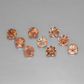 2,16 ct natürliche orangefarbener Andalusit-Edelsteine, Rundschliff, VS