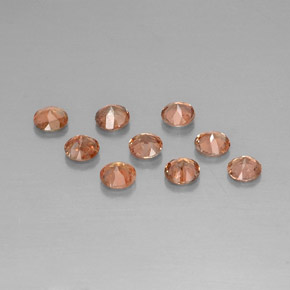 2,16 ct natürliche orangefarbener Andalusit-Edelsteine, Rundschliff, VS
