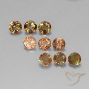 2.37 ct natürliche Mehrfarbig Andalusit-Edelsteine, Runden, VS-SI