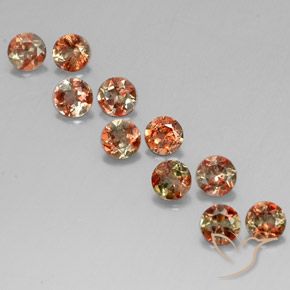 2.48 ct natürliche Mehrfarbig Andalusit-Edelsteine, Runden, VS-SI