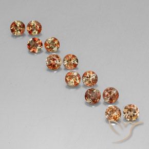 3,21 ct natürliche mehrfarbiger Andalusit-Edelsteine, Rundschliff, VS-SI