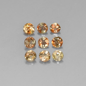  ct natürliche orangefarbener Andalusit-Edelsteine, Rundschliff, VS