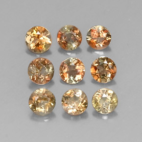  ct natürliche orangefarbener Andalusit-Edelsteine, Rundschliff, VS