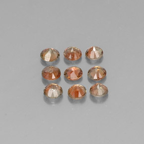  ct natürliche orangefarbener Andalusit-Edelsteine, Rundschliff, VS