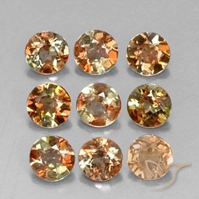1,93 ct natürliche mehrfarbiger Andalusit-Edelsteine, Rundschliff, VS
