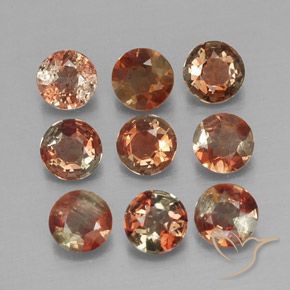 1.43 ct natürliche Mehrfarbig Andalusit-Edelsteine, Runden, VS