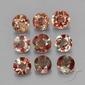 1.55 ct natürliche Mehrfarbig Andalusit-Edelsteine, Runden, VS