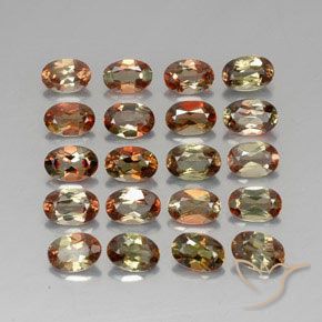 8.19 ct natürliche Mehrfarbig Andalusit-Edelsteine, Oval, VS-SI