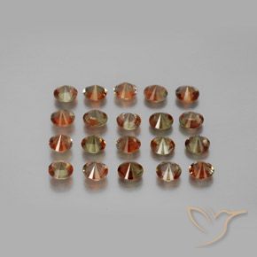 3.66 ct natürliche Mehrfarbig Andalusit-Edelsteine, Runden, VS
