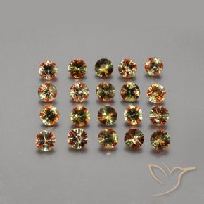 3.79 ct natürliche Mehrfarbig Andalusit-Edelsteine, Runden, VS