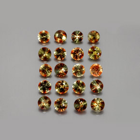 3,36 ct natürliche mehrfarbiger Andalusit-Edelsteine, Rundschliff, VS
