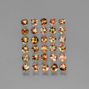 3,35 ct natürliche mehrfarbiger Andalusit-Edelsteine, Rundschliff, VS