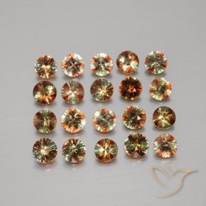 3.28 ct natürliche Mehrfarbig Andalusit-Edelsteine, Runden, VS