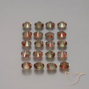 3.66 ct natürliche Mehrfarbig Andalusit-Edelsteine, Runden, VS