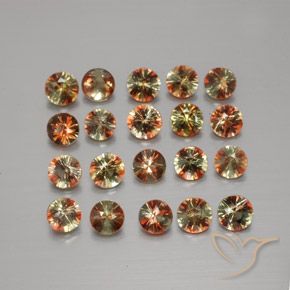 3.44 ct natürliche Mehrfarbig Andalusit-Edelsteine, Runden, VS