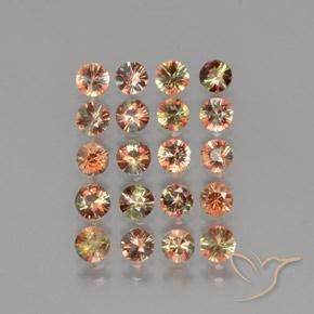 3.94 ct natürliche Mehrfarbig Andalusit-Edelsteine, Runden, VS