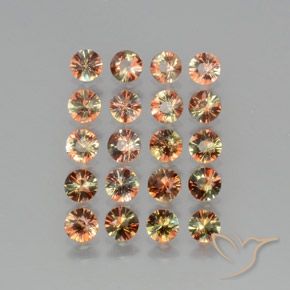 3.13 ct natürliche Mehrfarbig Andalusit-Edelsteine, Runden, VS