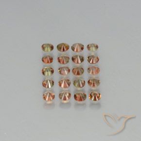 2.63 ct natürliche Mehrfarbig Andalusit-Edelsteine, Runden, VS