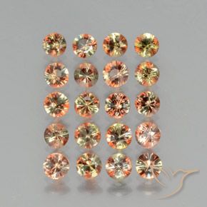 3.82 ct natürliche Mehrfarbig Andalusit-Edelsteine, Runden, VS