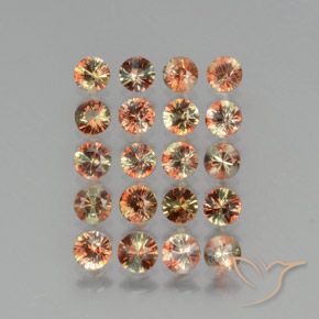 3.70 ct natürliche Mehrfarbig Andalusit-Edelsteine, Runden, VS