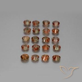 3.43 ct natürliche Mehrfarbig Andalusit-Edelsteine, Runden, VS