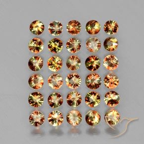 3,40 ct natürliche mehrfarbiger Andalusit-Edelsteine, Rundschliff, VS
