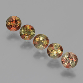 1,34 ct natürliche mehrfarbiger Andalusit-Edelsteine, Rundschliff, VS