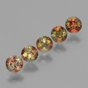 1,34 ct natürliche mehrfarbiger Andalusit-Edelsteine, Rundschliff, VS